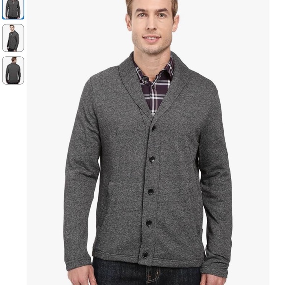 Perry Ellis Gray Cardigan Sweater Top - Picture 1 of 7
